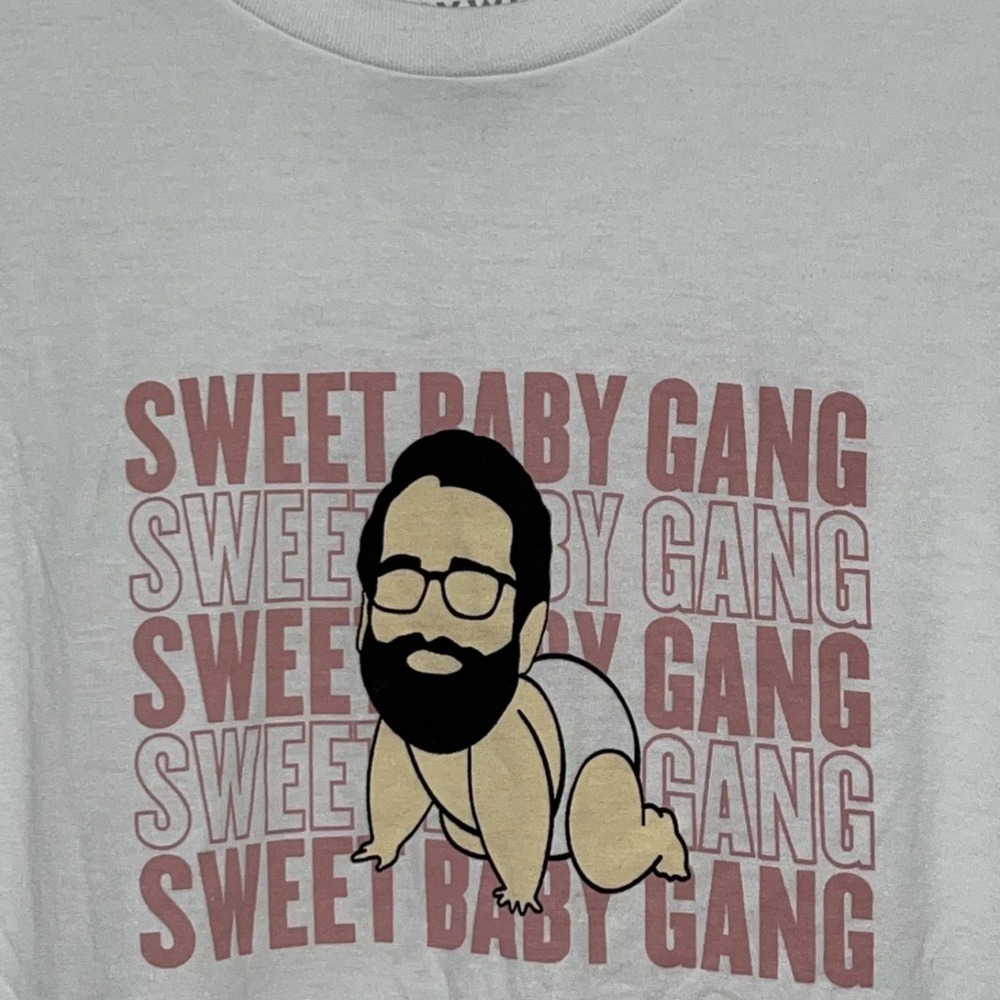 Daily Wire Matt Walsh Sweet Baby Gang Graphic T-Shirt White Mens Medium